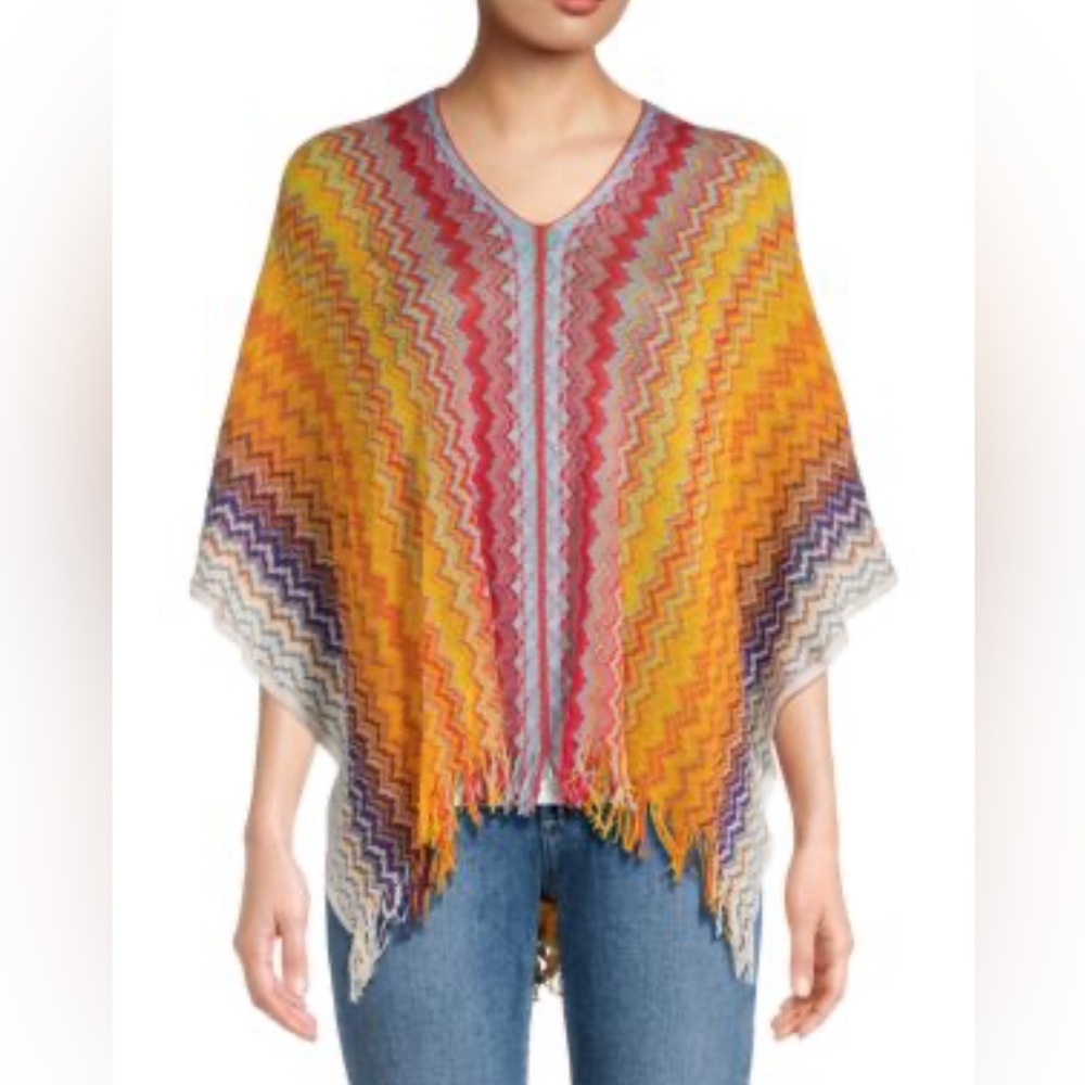 Missoni Chevron poncho/cover up/ Top - Picture 10 of 12